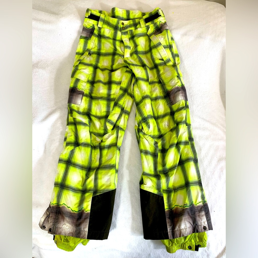Columbia Titanium Omni Heat Yellow Ridge 2 Run Pants D1 Snow Ski Board
